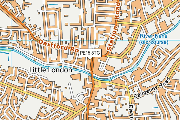 PE15 8TG map - OS VectorMap District (Ordnance Survey)