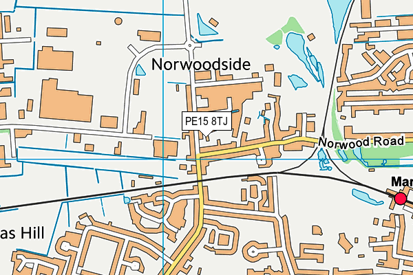 PE15 8TJ map - OS VectorMap District (Ordnance Survey)