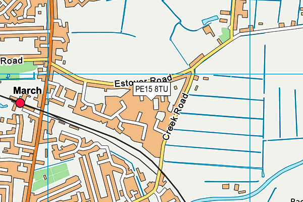 PE15 8TU map - OS VectorMap District (Ordnance Survey)