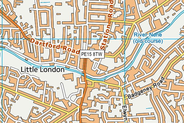 PE15 8TW map - OS VectorMap District (Ordnance Survey)