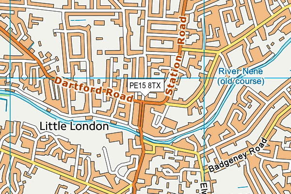 PE15 8TX map - OS VectorMap District (Ordnance Survey)