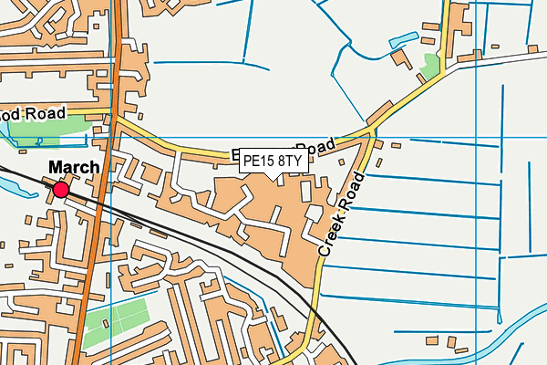 PE15 8TY map - OS VectorMap District (Ordnance Survey)