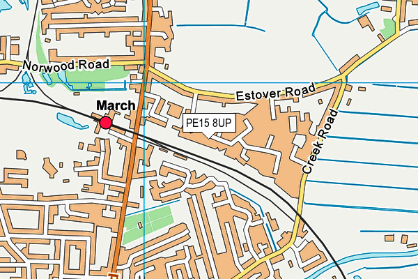 PE15 8UP map - OS VectorMap District (Ordnance Survey)