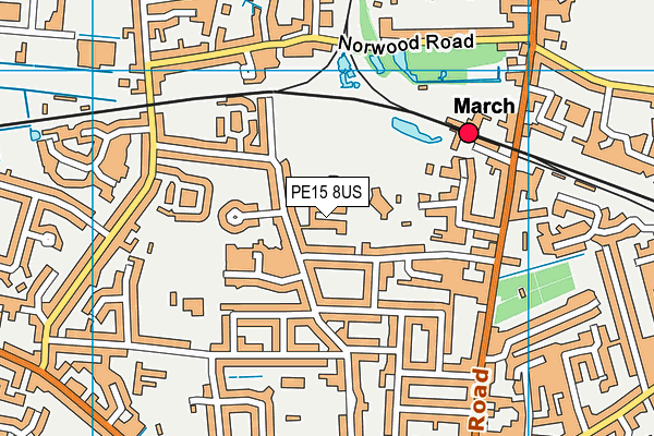 PE15 8US map - OS VectorMap District (Ordnance Survey)