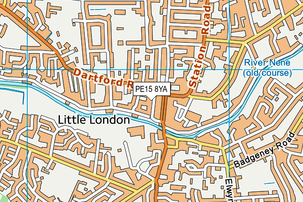 PE15 8YA map - OS VectorMap District (Ordnance Survey)