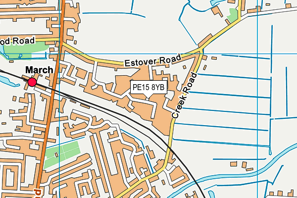 PE15 8YB map - OS VectorMap District (Ordnance Survey)