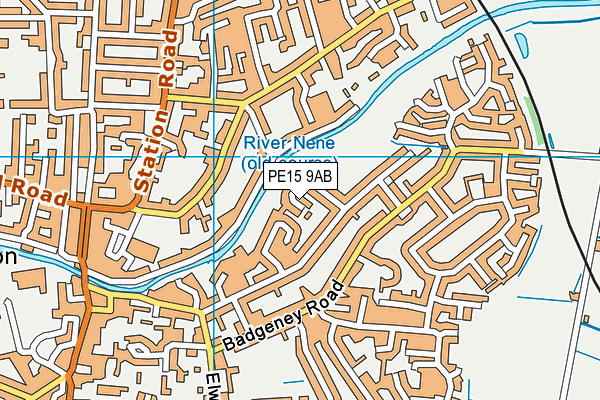 PE15 9AB map - OS VectorMap District (Ordnance Survey)