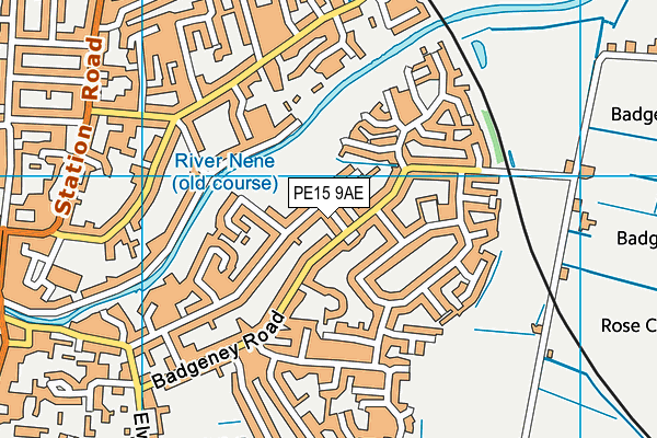 PE15 9AE map - OS VectorMap District (Ordnance Survey)