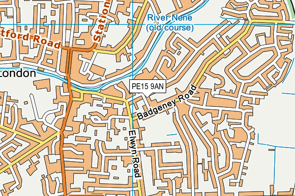 PE15 9AN map - OS VectorMap District (Ordnance Survey)