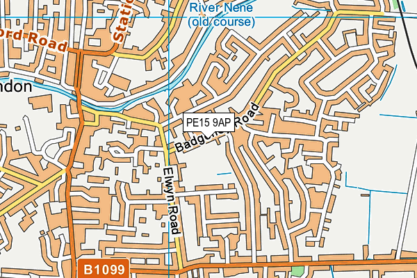 PE15 9AP map - OS VectorMap District (Ordnance Survey)