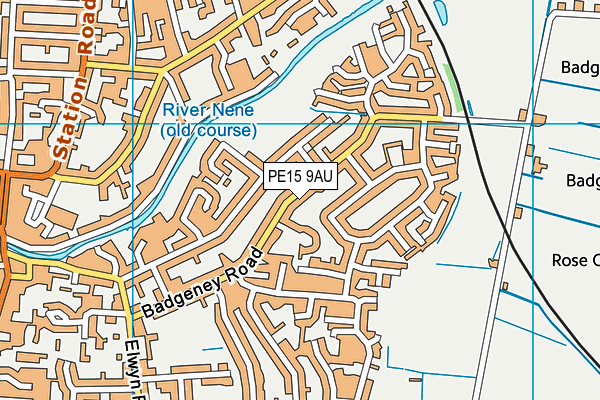 PE15 9AU map - OS VectorMap District (Ordnance Survey)