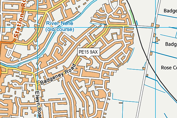 PE15 9AX map - OS VectorMap District (Ordnance Survey)