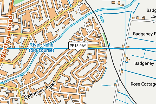 PE15 9AY map - OS VectorMap District (Ordnance Survey)