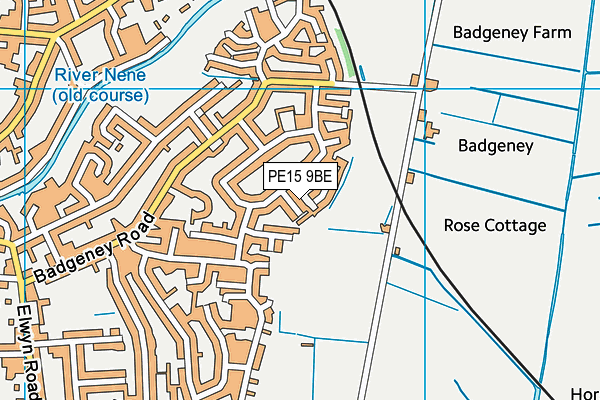 PE15 9BE map - OS VectorMap District (Ordnance Survey)