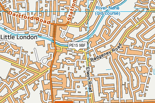 PE15 9BF map - OS VectorMap District (Ordnance Survey)