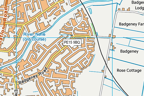 PE15 9BQ map - OS VectorMap District (Ordnance Survey)