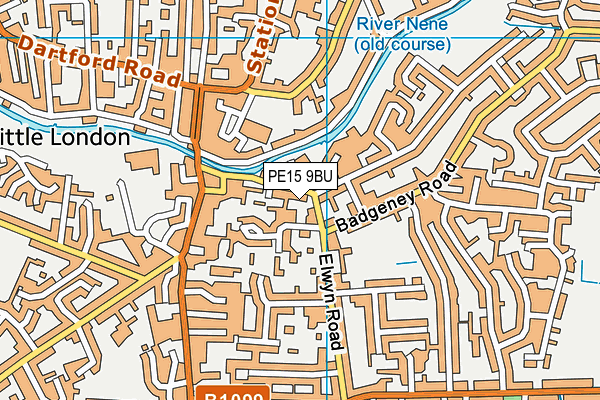 PE15 9BU map - OS VectorMap District (Ordnance Survey)
