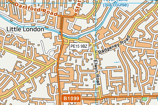 PE15 9BZ map - OS VectorMap District (Ordnance Survey)