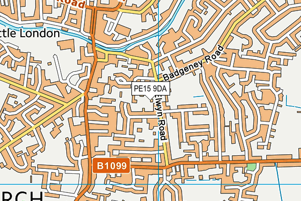 PE15 9DA map - OS VectorMap District (Ordnance Survey)