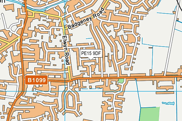 PE15 9DF map - OS VectorMap District (Ordnance Survey)