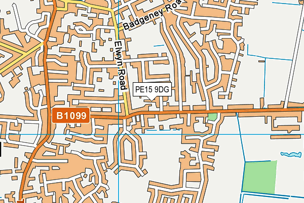 PE15 9DG map - OS VectorMap District (Ordnance Survey)