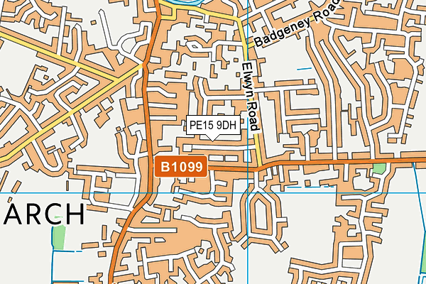 PE15 9DH map - OS VectorMap District (Ordnance Survey)