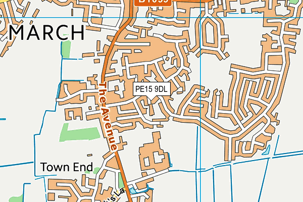 PE15 9DL map - OS VectorMap District (Ordnance Survey)