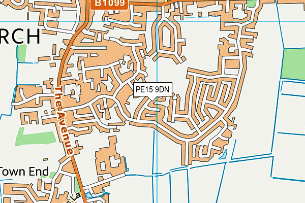 PE15 9DN map - OS VectorMap District (Ordnance Survey)