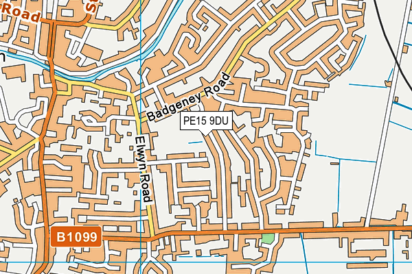 PE15 9DU map - OS VectorMap District (Ordnance Survey)