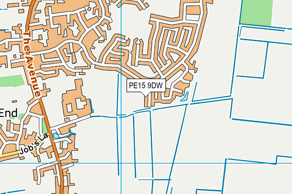 PE15 9DW map - OS VectorMap District (Ordnance Survey)