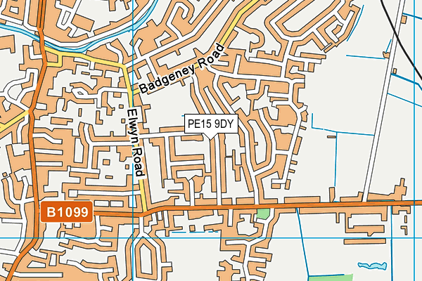 PE15 9DY map - OS VectorMap District (Ordnance Survey)