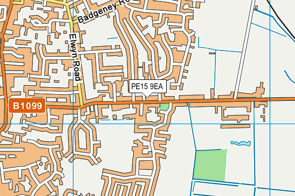 PE15 9EA map - OS VectorMap District (Ordnance Survey)
