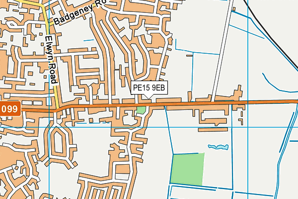 PE15 9EB map - OS VectorMap District (Ordnance Survey)