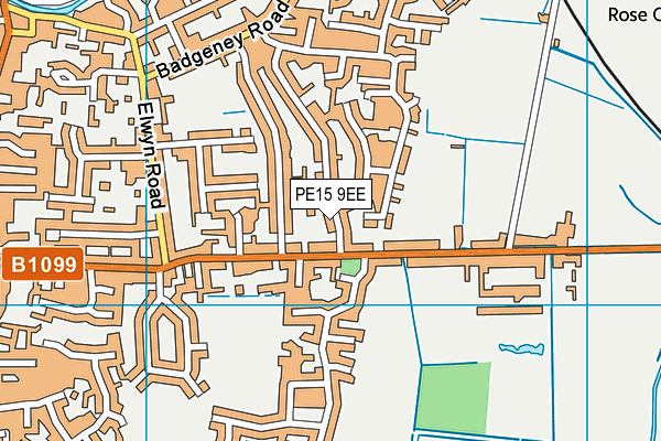 PE15 9EE map - OS VectorMap District (Ordnance Survey)