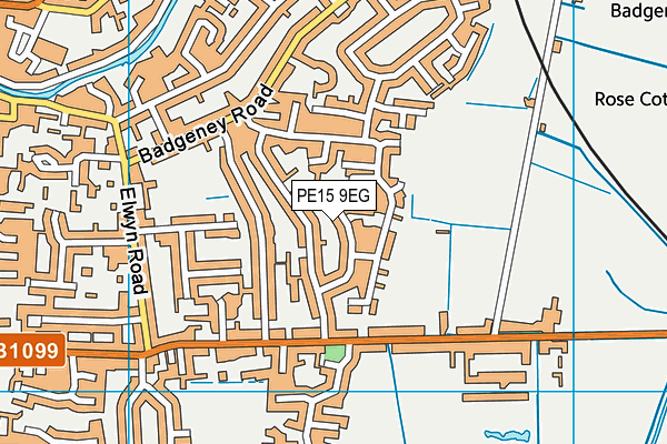 PE15 9EG map - OS VectorMap District (Ordnance Survey)