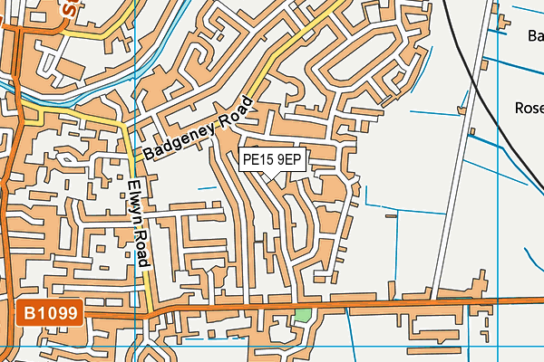 PE15 9EP map - OS VectorMap District (Ordnance Survey)