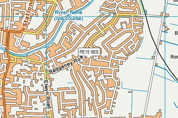 PE15 9ES map - OS VectorMap District (Ordnance Survey)