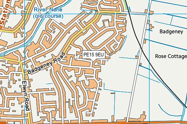 PE15 9EU map - OS VectorMap District (Ordnance Survey)