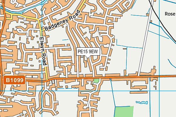PE15 9EW map - OS VectorMap District (Ordnance Survey)