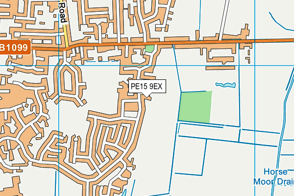 PE15 9EX map - OS VectorMap District (Ordnance Survey)