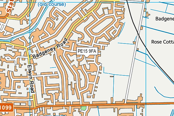 PE15 9FA map - OS VectorMap District (Ordnance Survey)