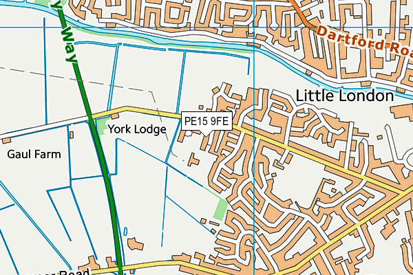 PE15 9FE map - OS VectorMap District (Ordnance Survey)