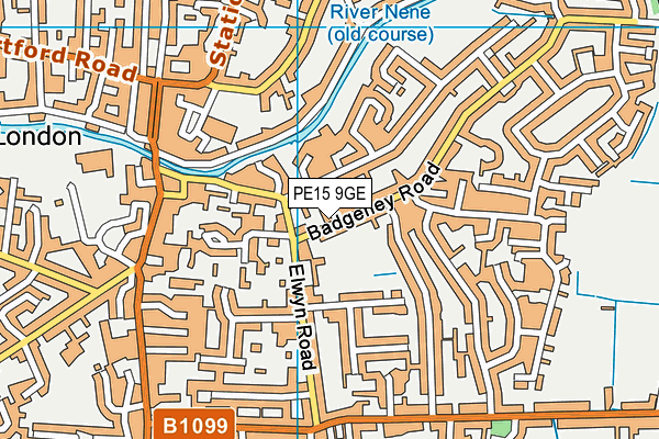 PE15 9GE map - OS VectorMap District (Ordnance Survey)