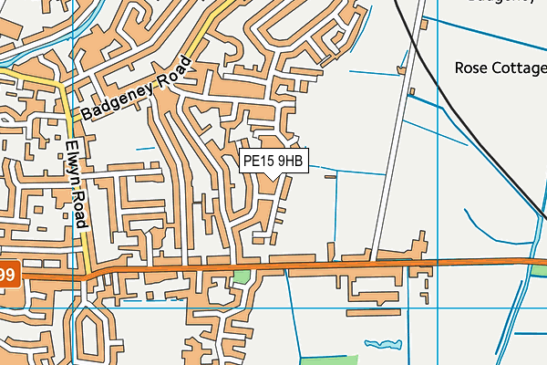 PE15 9HB map - OS VectorMap District (Ordnance Survey)