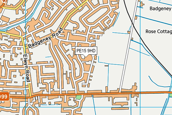 PE15 9HD map - OS VectorMap District (Ordnance Survey)