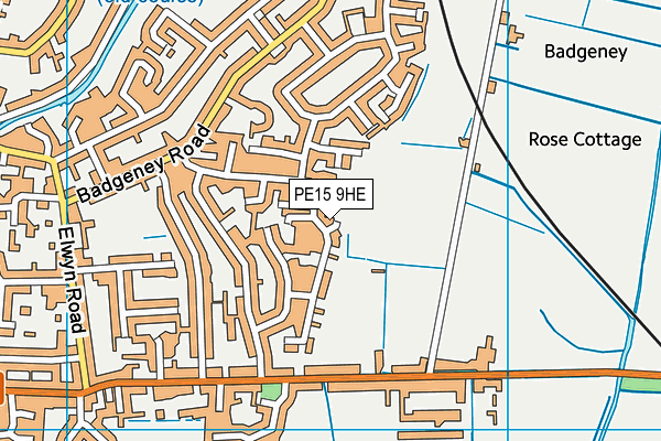 PE15 9HE map - OS VectorMap District (Ordnance Survey)