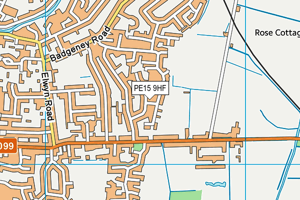 PE15 9HF map - OS VectorMap District (Ordnance Survey)