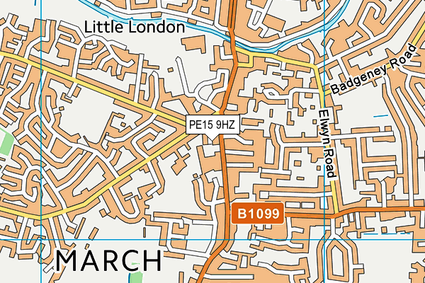 PE15 9HZ map - OS VectorMap District (Ordnance Survey)