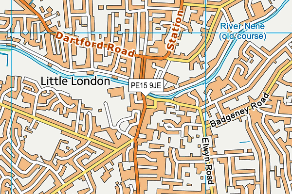 PE15 9JE map - OS VectorMap District (Ordnance Survey)