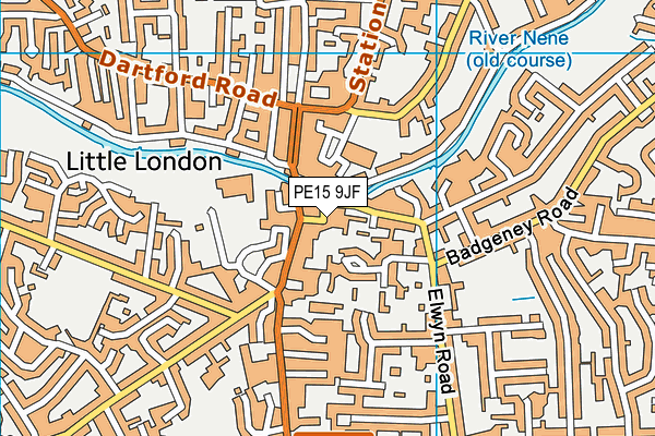 PE15 9JF map - OS VectorMap District (Ordnance Survey)